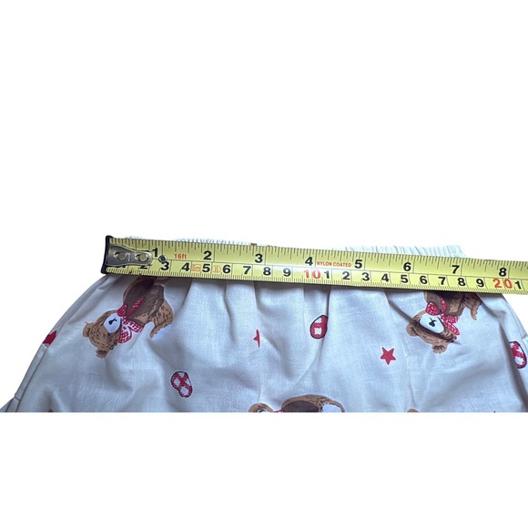 Vintage Baby Diaper Cover Skirt Holiday Ruffle Bloomers Skirt Red Bow Girls 3-6M - Picture 4 of 7